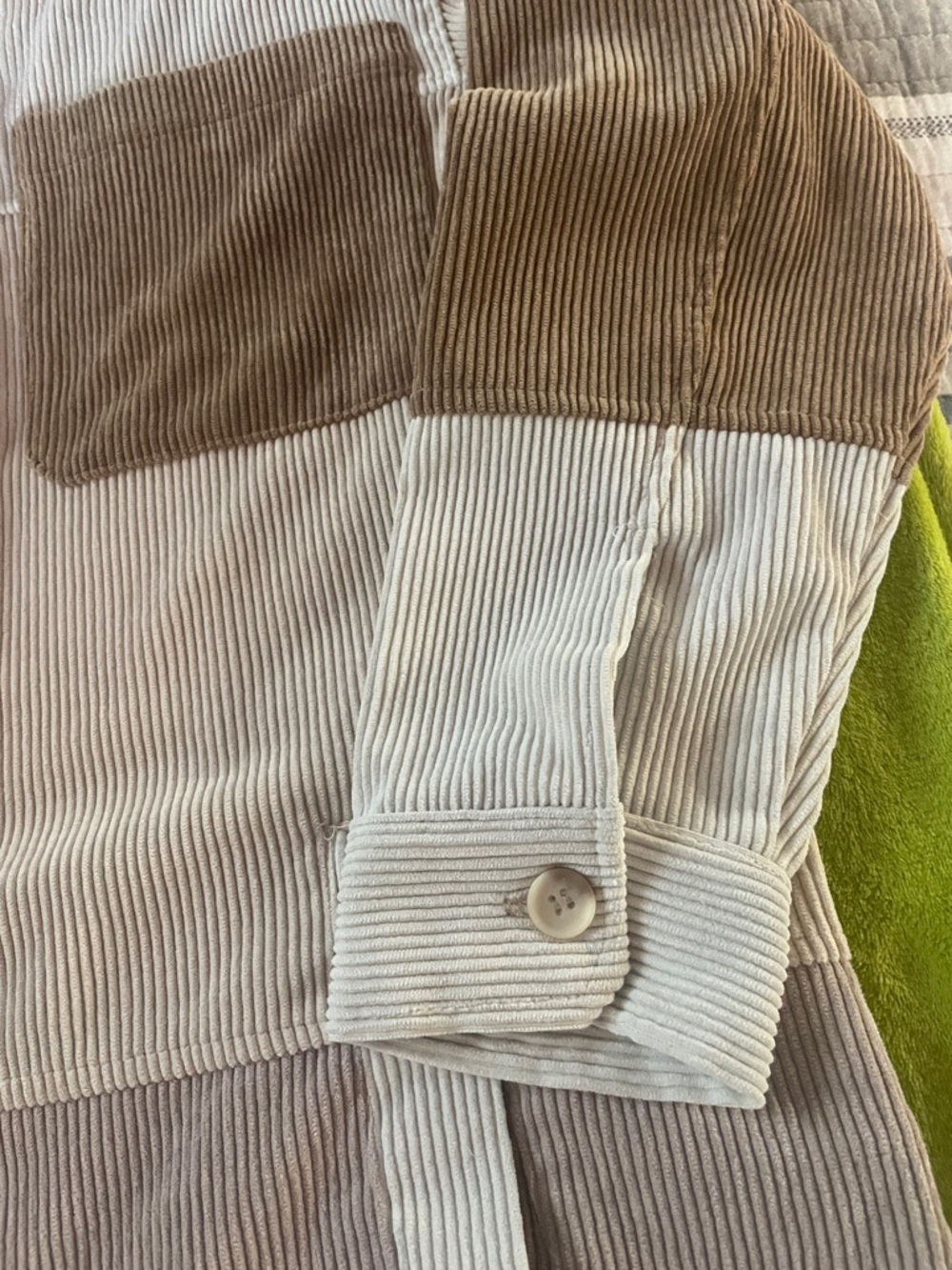 Stoosh Light Taupe & Cream Corduroy Jacket - Picture 4 of 13